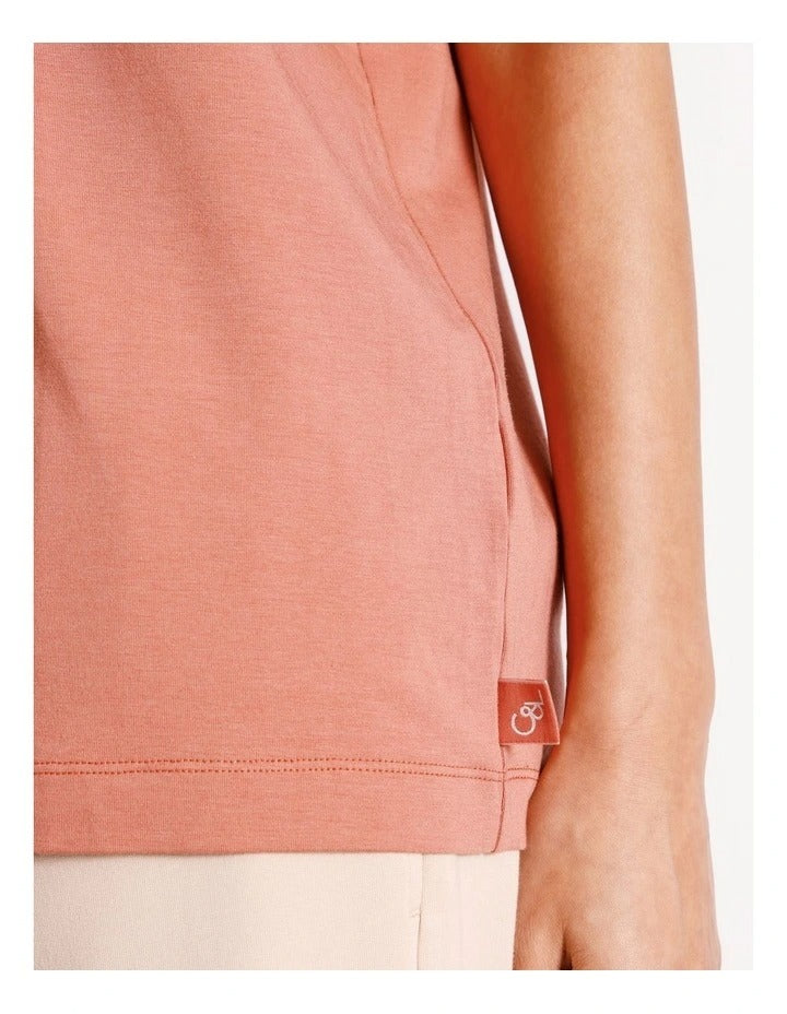 Chloe & Lola relaxed boxy tee in ultra-soft 100% cotton, featuring a round neck and relaxed fit.