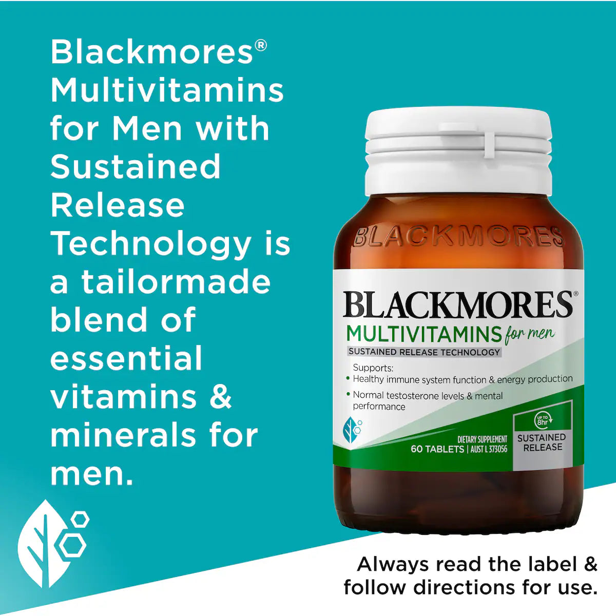 Blackmores Multivitamins For Men Release Tablets 60 pack, view 5