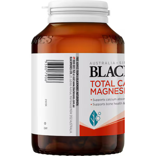 Blackmores Total Calcium Magnesium + D3 Bone Health Vitamin Tablets 125 pack, view 3