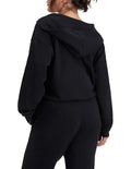 Women's Sweats Cotton Zip Hoodie with double-lined hood, kanga pockets, ribbed cuffs and hem, soft French terry cotton.