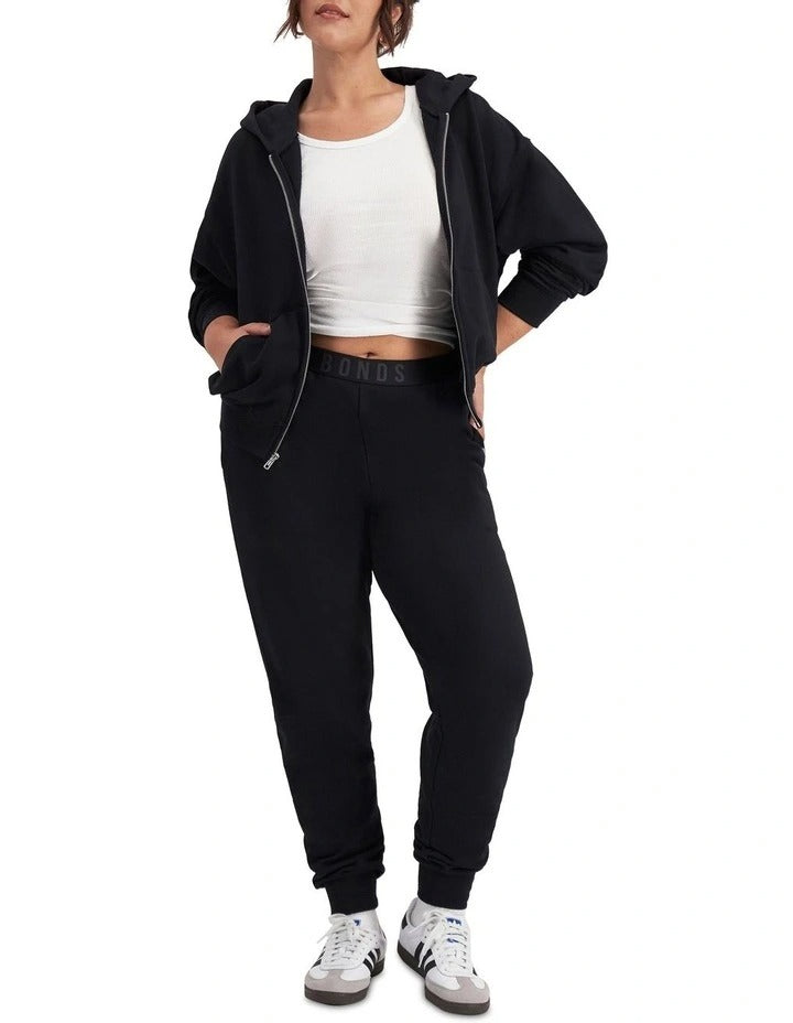 Bonds Sweats Cotton Zip Hoodie in Black, view 5