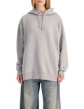 Side view Champion seamless rib mini crop in grey