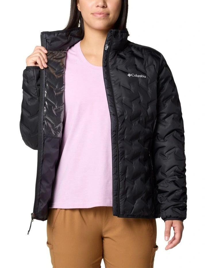 Columbia Delta Ridge II Down Hooded Jacket in Black, view 5