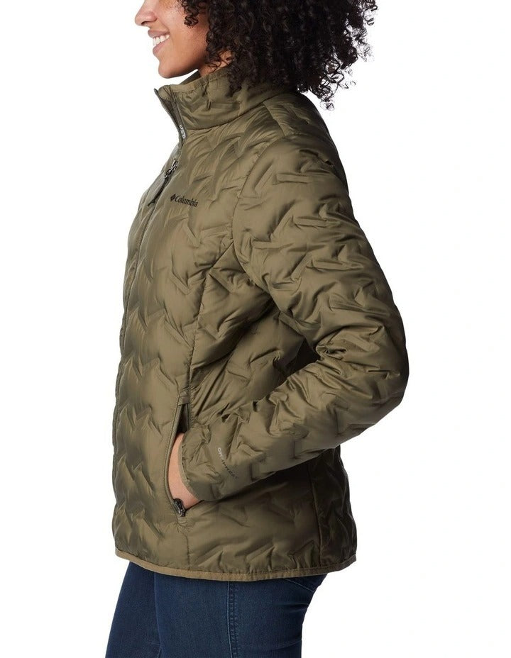 Columbia Delta Ridge II Down Hooded Jacket in Green, view 3