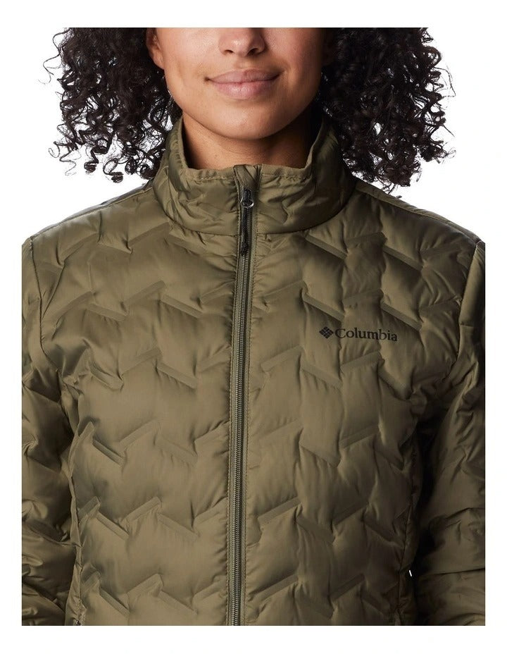 Columbia Delta Ridge II Down Hooded Jacket in Green, view 4