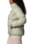 Columbia Puffect II Puffer Jacket in Safari with water-resistant fabric, synthetic insulation, and zippered hand pockets