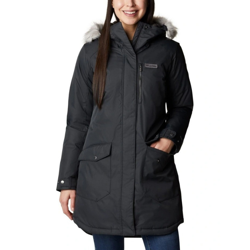 Columbia Suttle Mountain Long Insulated Jacket in Black