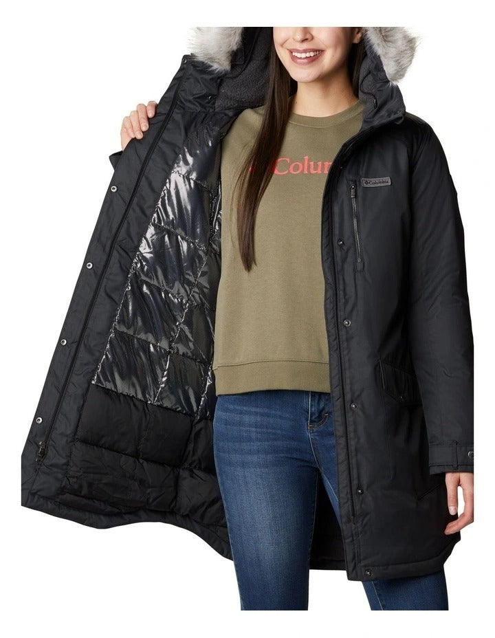 Columbia Suttle Mountain Long Insulated Jacket in Black, view 5