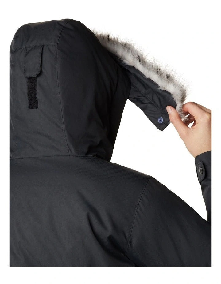 Columbia Suttle Mountain Long Insulated Jacket in Black, view 6