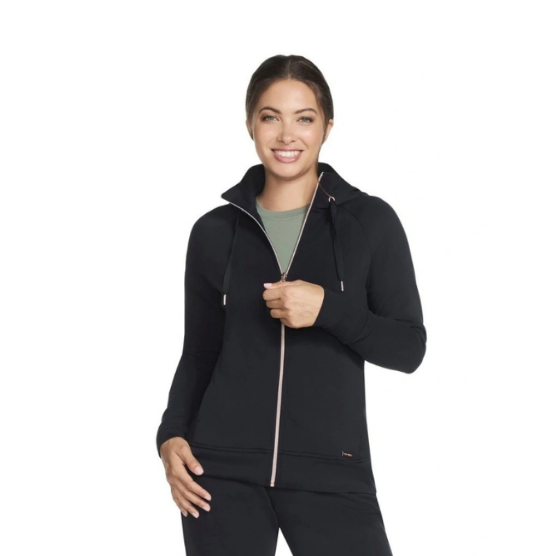 Skechers Skechluxe Elevate Full Zip Jacket Ja196 in Black