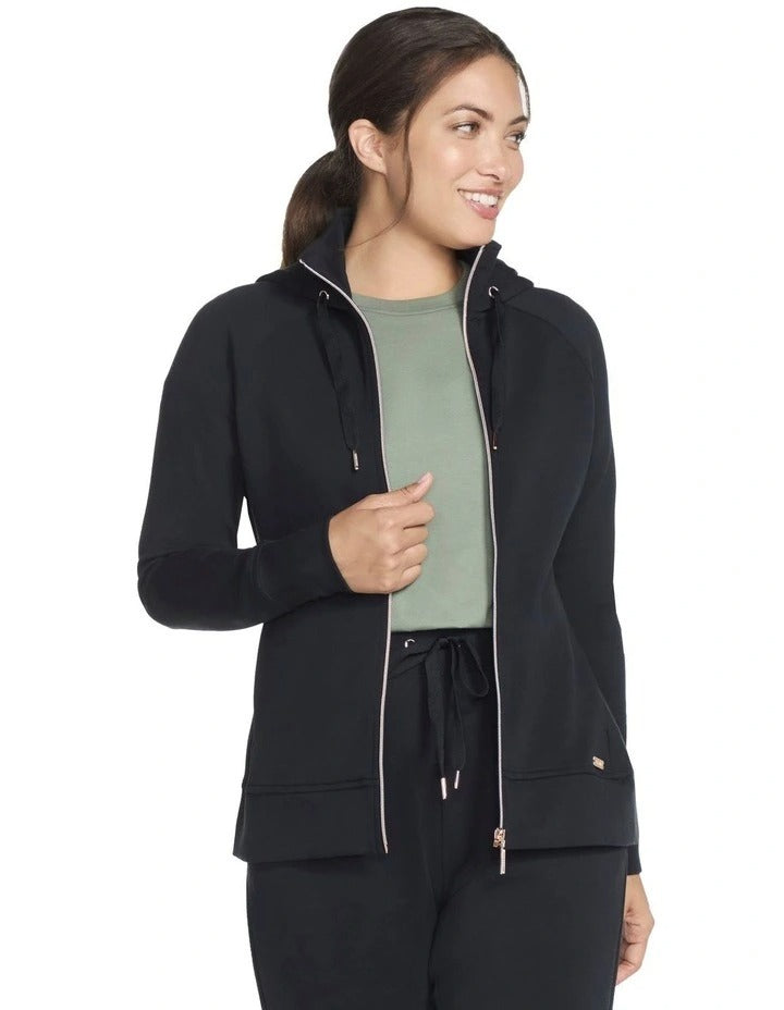 Skechers Skechluxe Elevate Full Zip Jacket Ja196 in Black, view 4