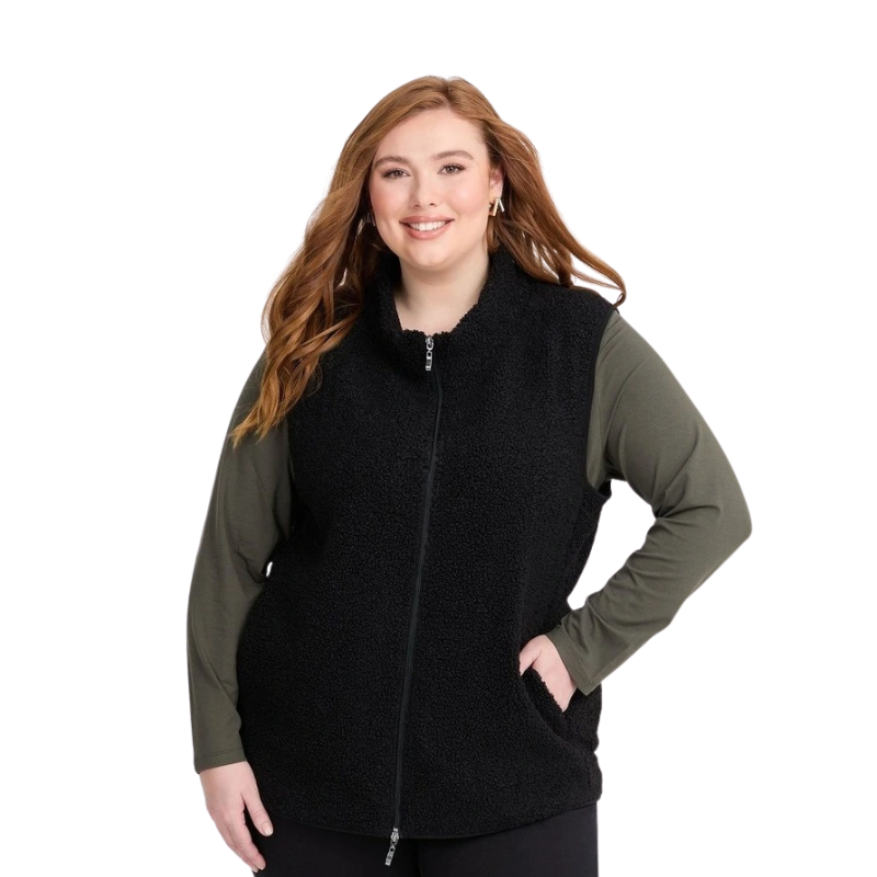 Taking Shape Teddy Vest Black