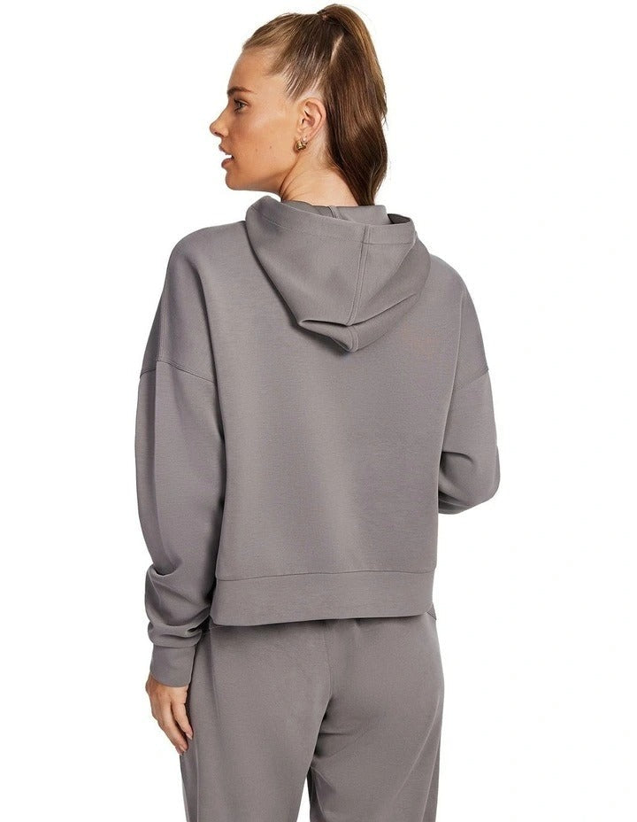 Travel Hip Half Zip Hoodie in Almond – Casual Half Zip Hoodie
