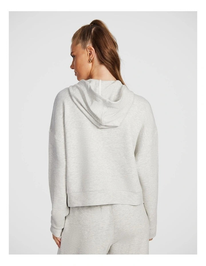 Rockwear Travel Hip Half Zip Hoodie Grey Front View