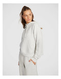 Rockwear Travel Hip Half Zip Hoodie in Grey, featuring a cozy hood and front pockets for a relaxed, stylish fit.
