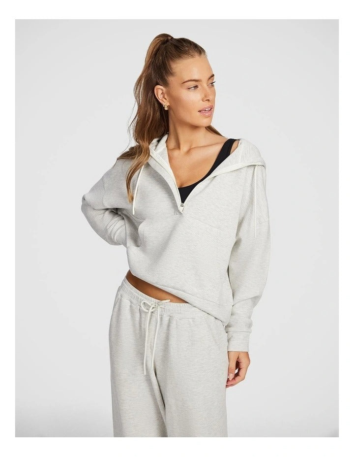 Rockwear Travel Hip Half Zip Hoodie in Grey, view 6
