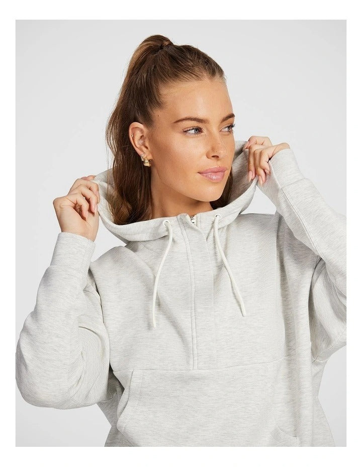Rockwear Travel Hip Half Zip Hoodie in Grey, view 7