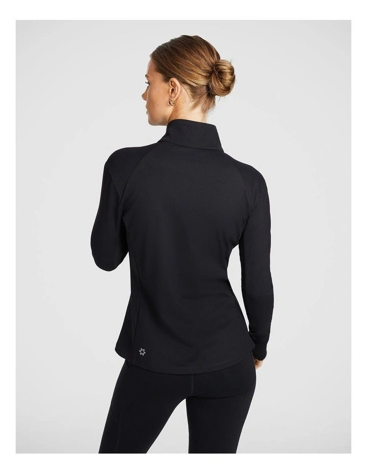 Rockwear Funnel Neck Jacket in Black front view