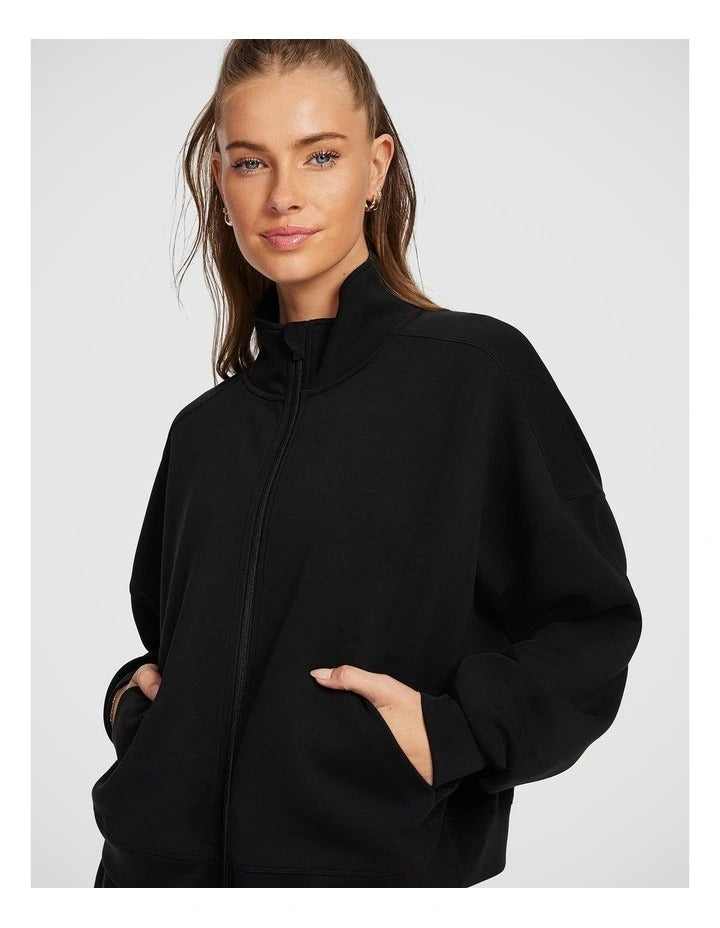 Rockwear Travel Zip Through in Black, view 4