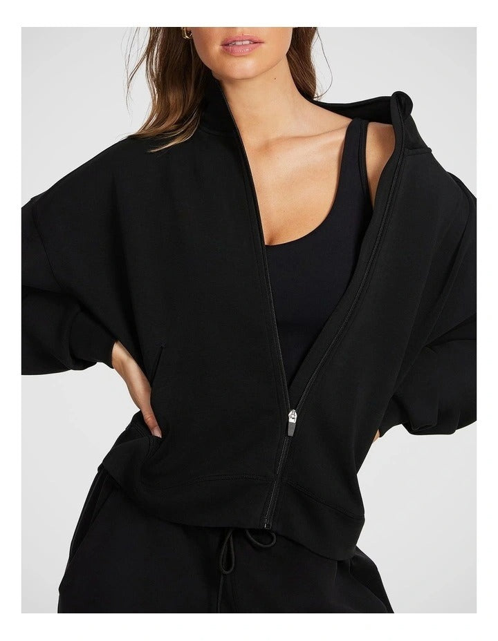 Rockwear Travel Zip Through in Black, view 6