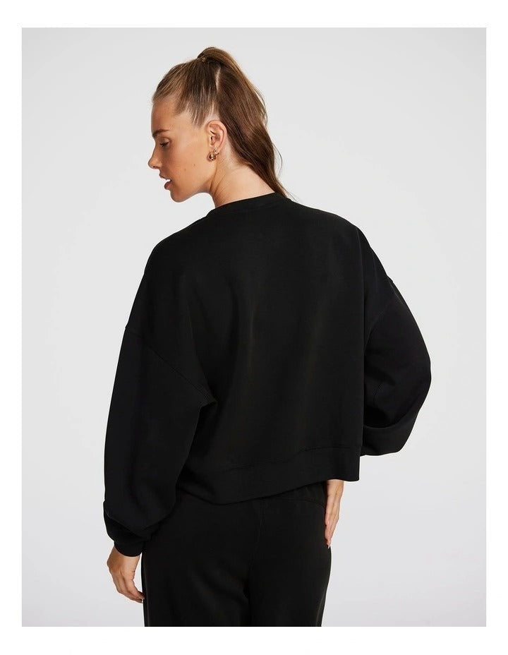 Rockwear Hip Length Crew Sweater in Black