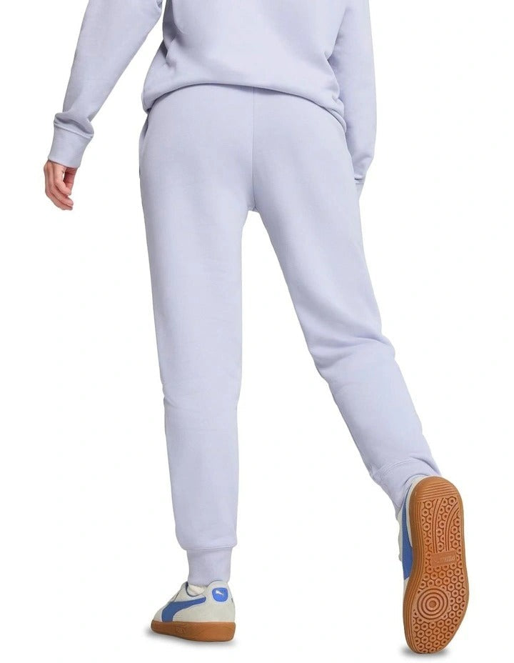 Puma Ess No. 1 Logo Sweatpants in black with rib waistband and comfortable fit