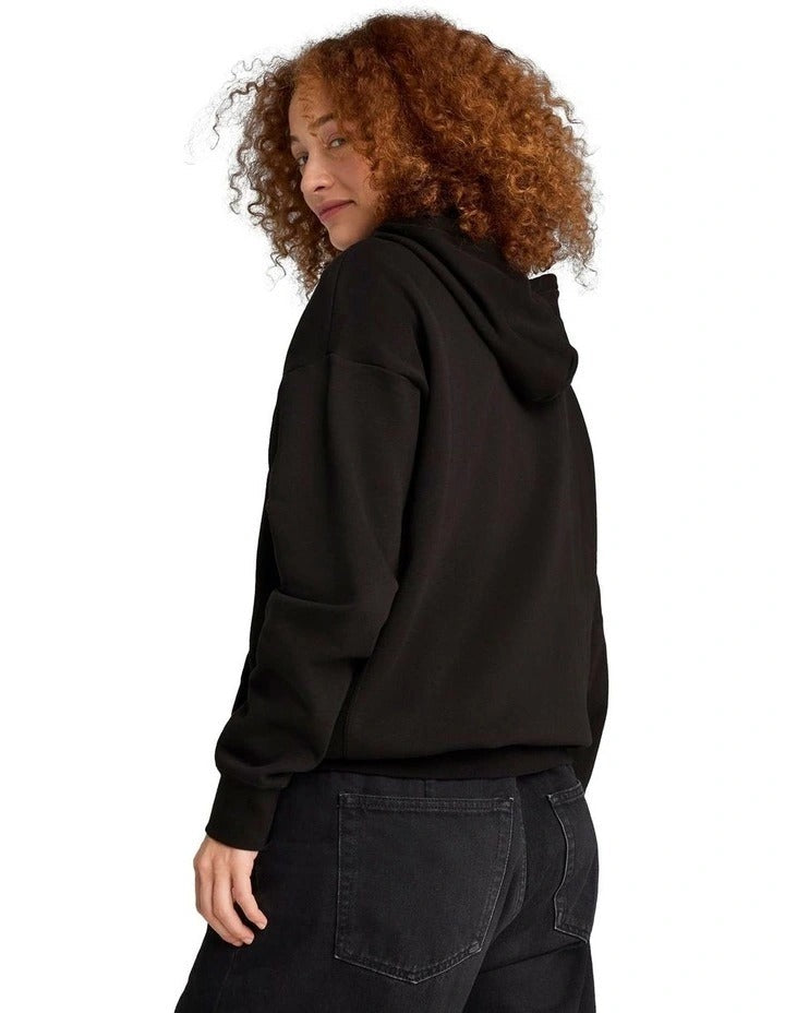 Puma Class Relaxed Hoodie in cotton and recycled polyester with graphic rubber print and adjustable hood