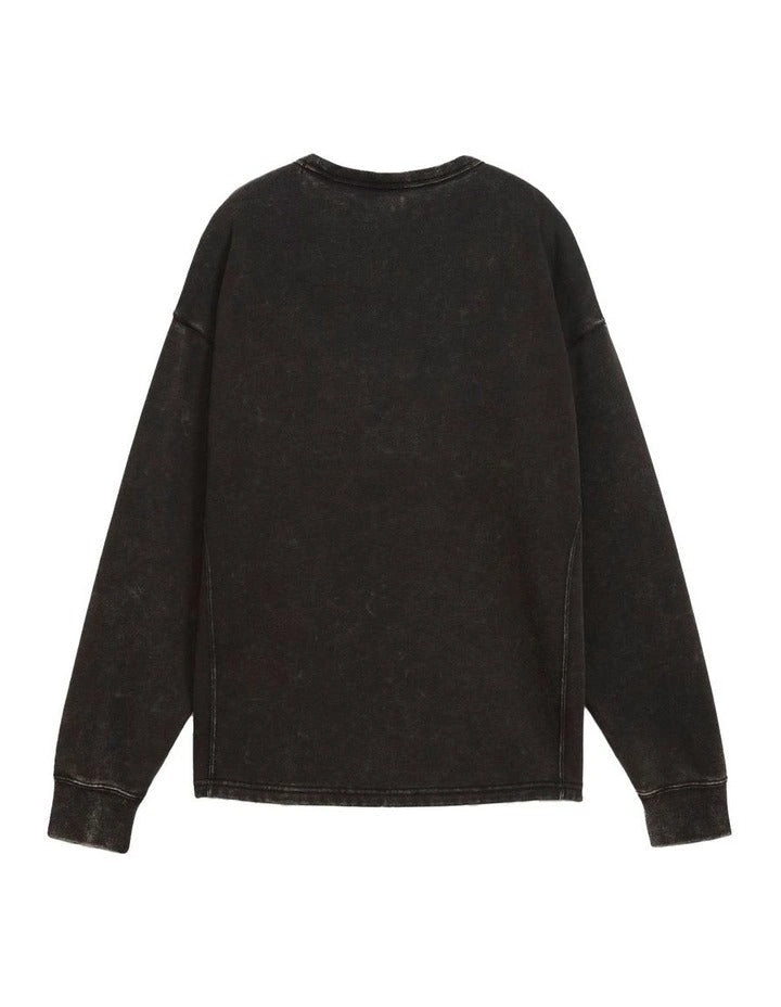 Puma Class Comfort Crew Jumper with vintage washed finish and graphic rubber print