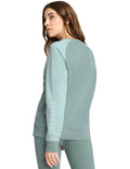 Puma Sport Relaxed Crew Jumper with cotton and recycled polyester blend, featuring No.1 logo rubber print, piping details, and ribbed neck and cuffs