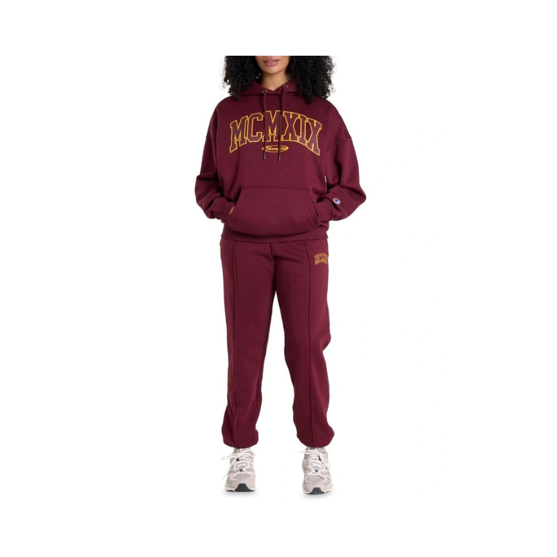 Champion Rochester MCMXIX, burgundy hoodie, red option, product view 1