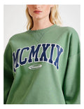 Champion oak green crew neck jumper with logo