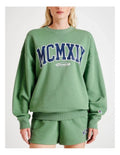 Champion oak green crew neck jumper with logo