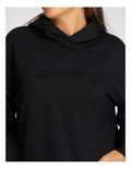 Rockwear Plush Fleece Hoodie in Black, women's soft, cozy, and relaxed-fit fleece hoodie for winter layering and casual wear.