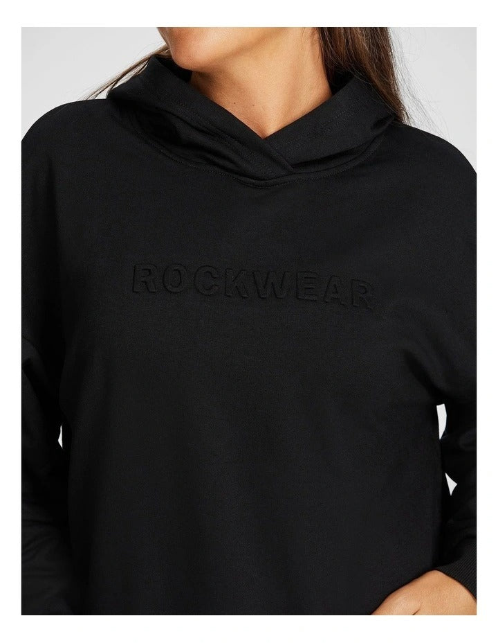 Rockwear Plush Fleece Hoodie in Black, view 4