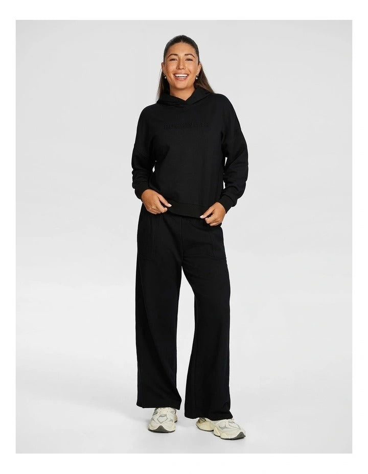 Rockwear Plush Fleece Hoodie in Black, view 5