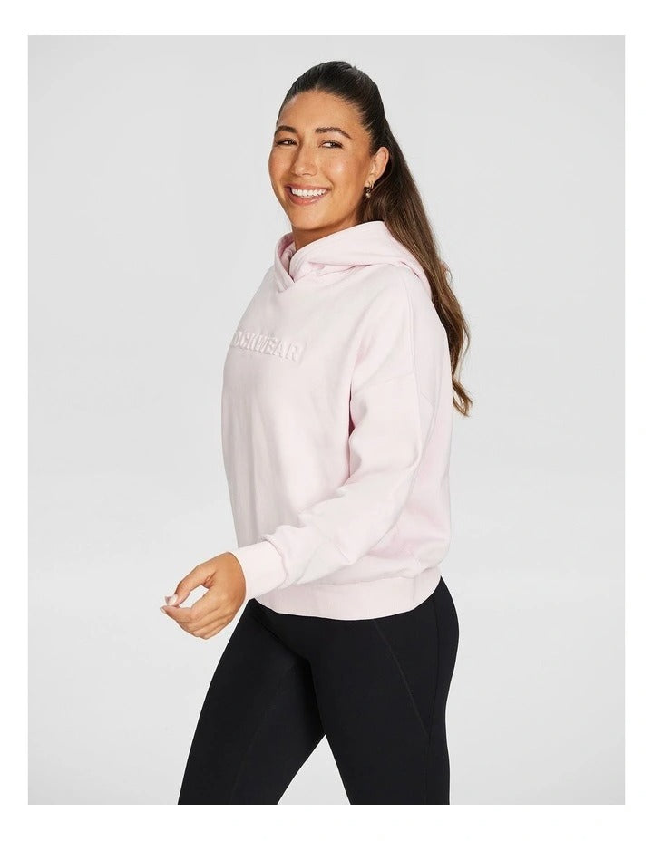 Rockwear Plush Fleece Hoodie in Pink Gin, view 3