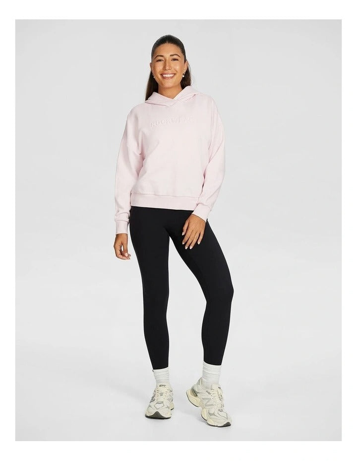 Rockwear Plush Fleece Hoodie in Pink Gin, view 5