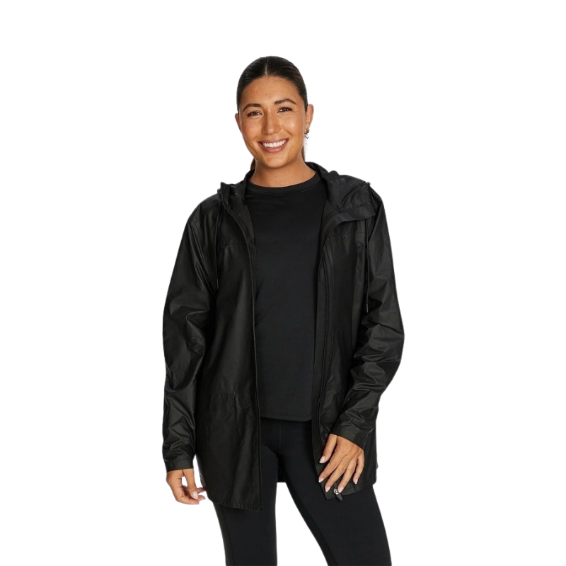 Rockwear Rain Jacket Black Front View – Waterproof Jacket