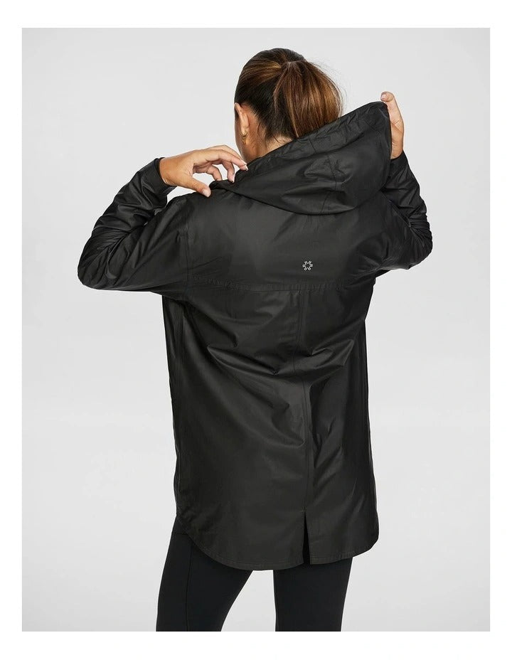 Rockwear Rain Jacket Black Front View – Waterproof Jacket