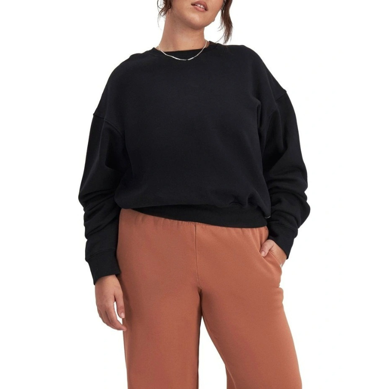 Bonds Sweats Cotton Fleece Pullover in Black