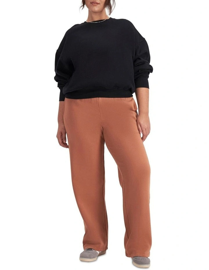 Bonds Sweats Cotton Fleece Pullover in Black, view 4
