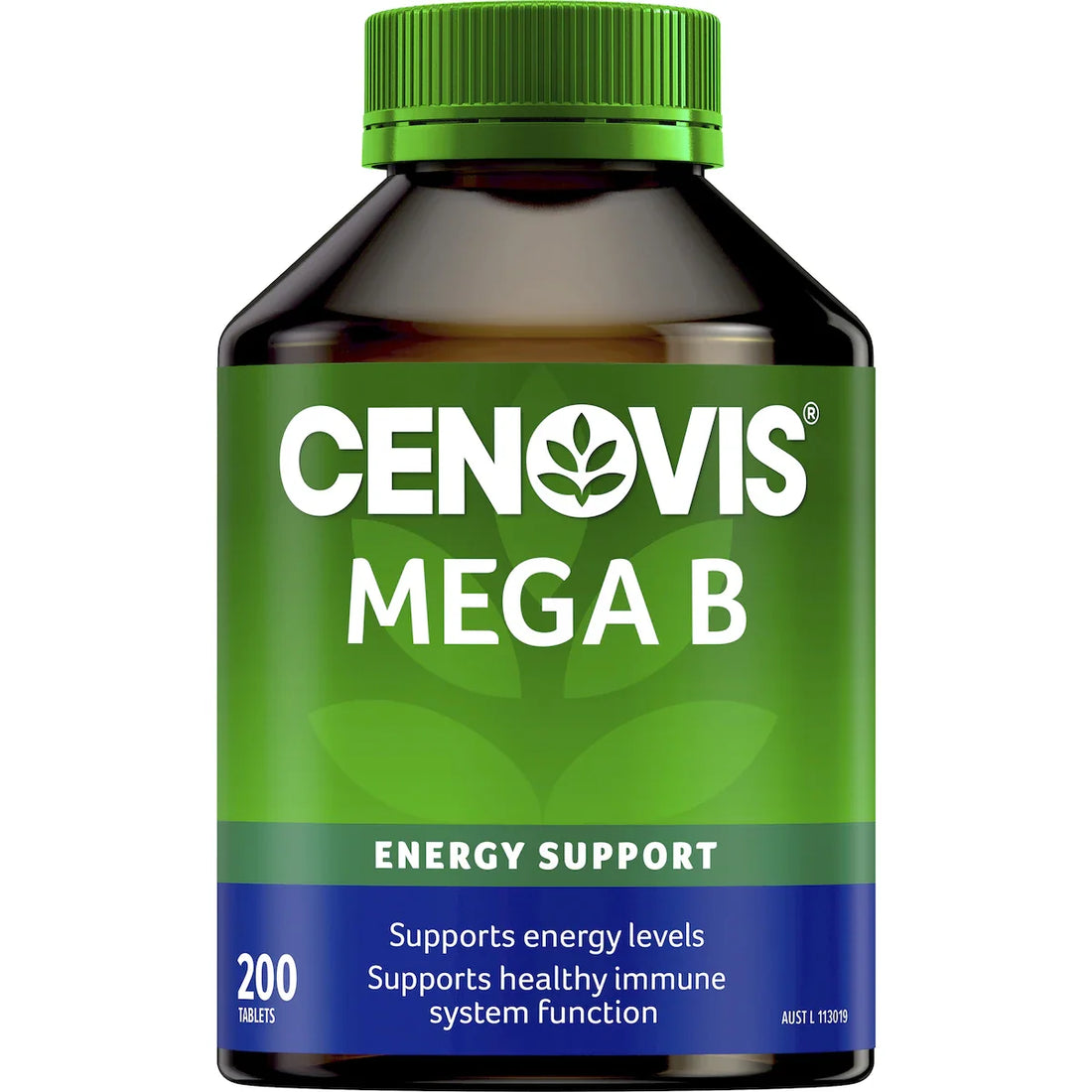 Cenovis Mega Vitamin B Tablets 200 pack – energy support supplement with B3, B6, B12, and Biotin for daily vitality and metabolism boost