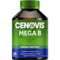 Cenovis Mega Vitamin B Tablets 200 pack – energy support supplement with B3, B6, B12, and Biotin for daily vitality and metabolism boost