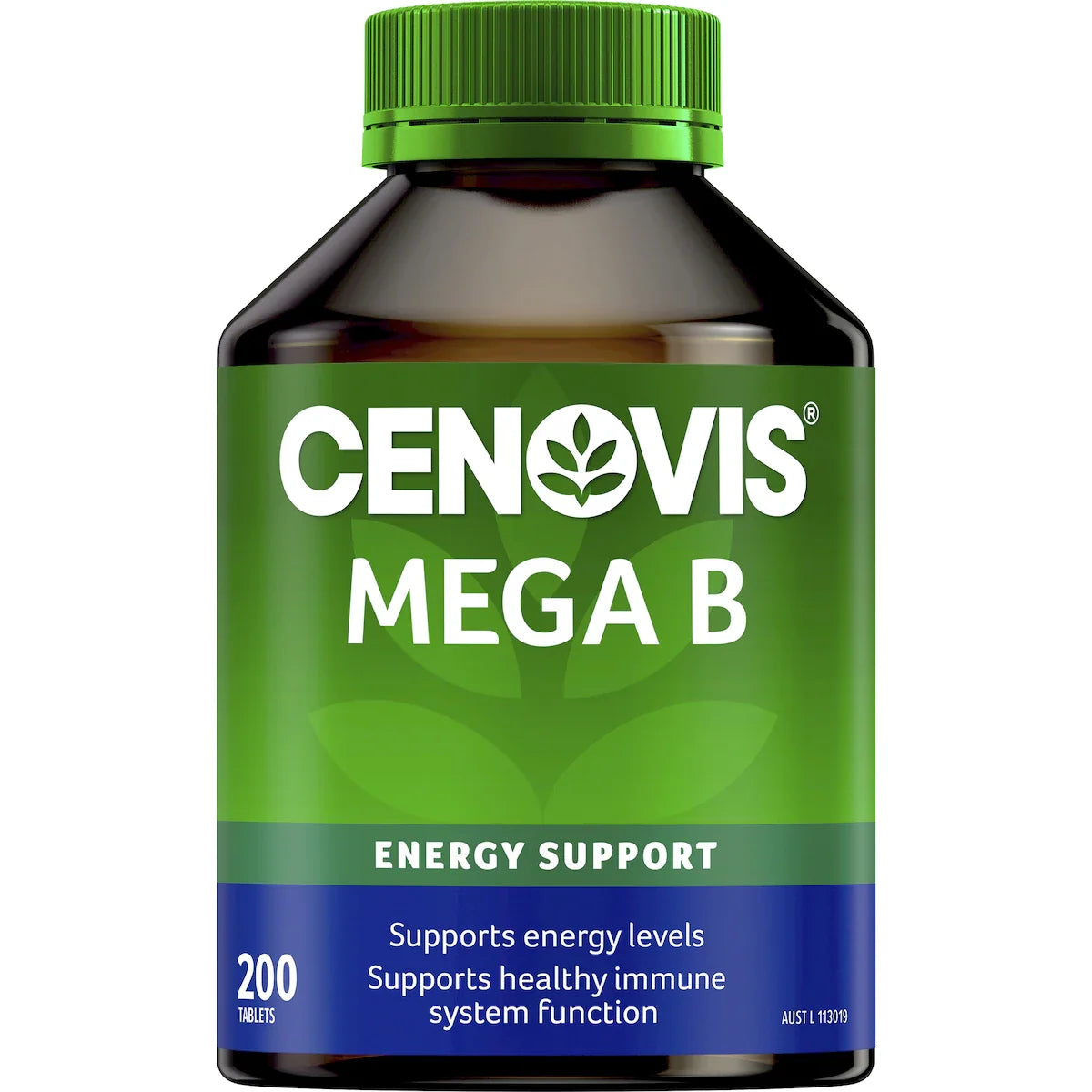 Cenovis Mega Vitamin B Tablets 200 pack – energy support supplement with B3, B6, B12, and Biotin for daily vitality and metabolism boost