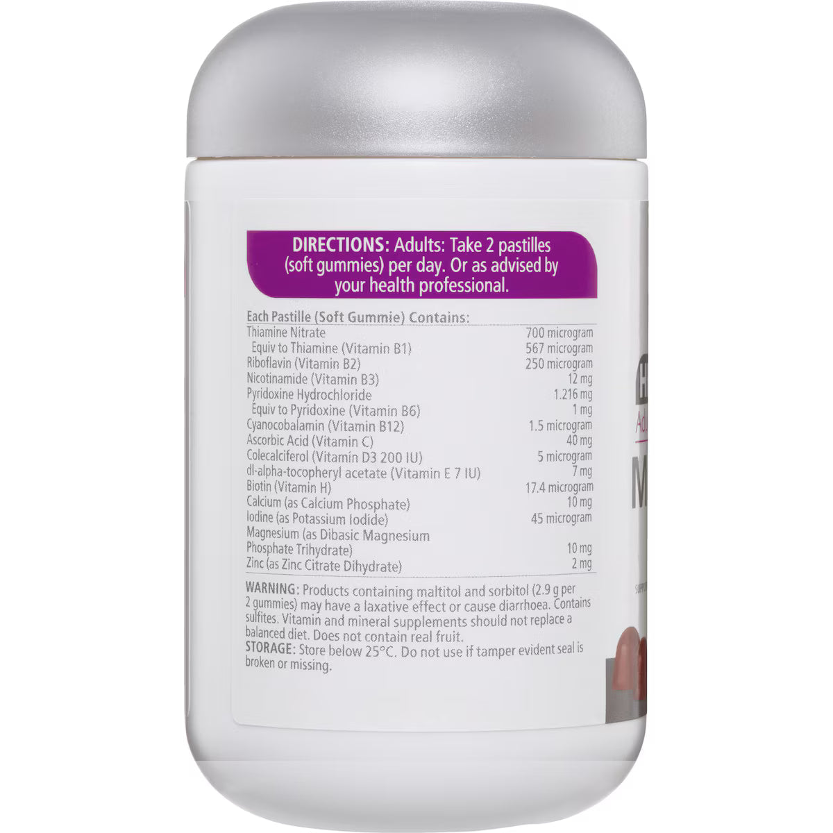 Nature's Way High Strength Multivitamins & Minerals Adult Gummies 65 pack, offering essential vitamins and minerals for daily health support, packed in a convenient, delicious gummy form.