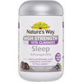 Nature's Way High Strength Sleep Ashwagandha Adult Vita Gummies 40 pack, a natural supplement for better sleep and stress relief, featuring a convenient gummy form, with 40 gummies per bottle.