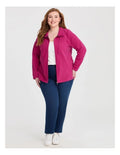 Taking Shape Polar Fleece Zip Front Jacket in Cerise Pink with cosy fleece fabric and zip closure
