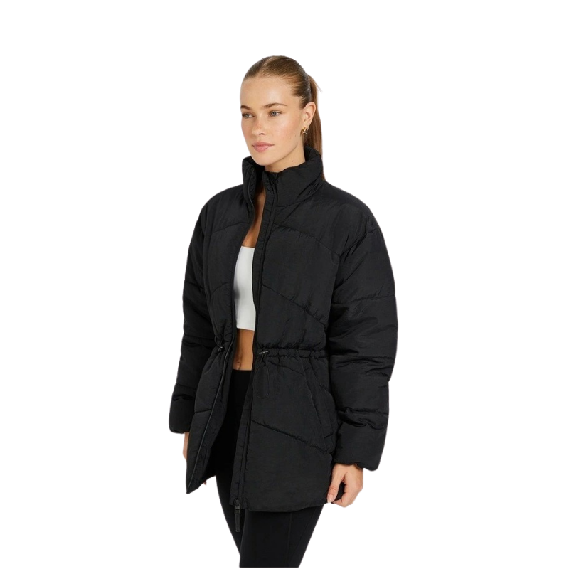 Rockwear Longline Puffer Jacket Black – Women’s Style
