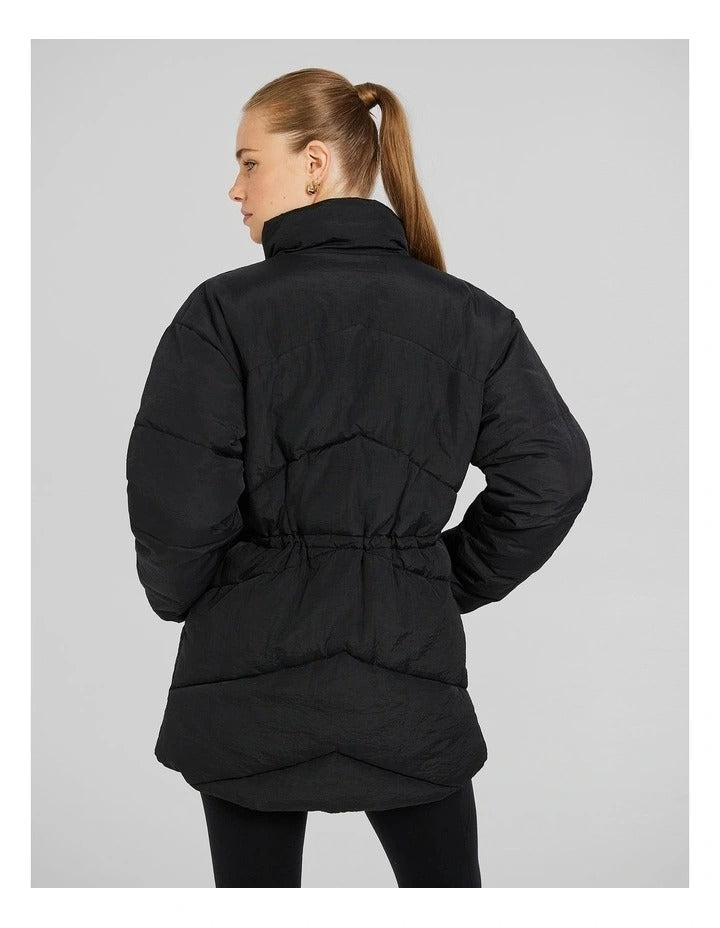 Rockwear Longline Puffer Jacket Black – Women’s Style