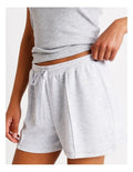 Chloe & Lola Pintuck Scuba Short in soft stretch modal fabric, featuring a drawcord and regular fit